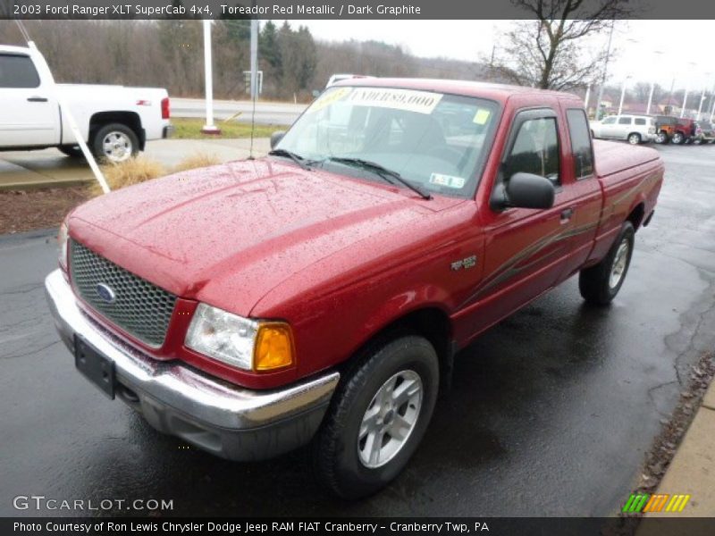 Toreador Red Metallic / Dark Graphite 2003 Ford Ranger XLT SuperCab 4x4