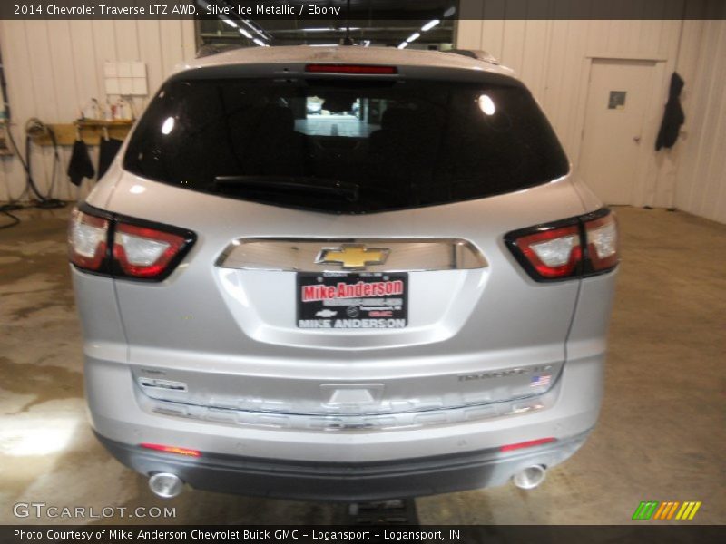 Silver Ice Metallic / Ebony 2014 Chevrolet Traverse LTZ AWD