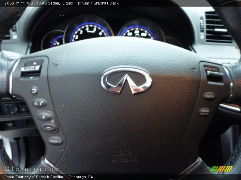 Liquid Platinum / Graphite Black 2009 Infiniti M 35x AWD Sedan