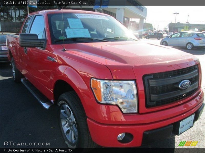 Race Red / Steel Gray 2013 Ford F150 STX SuperCab
