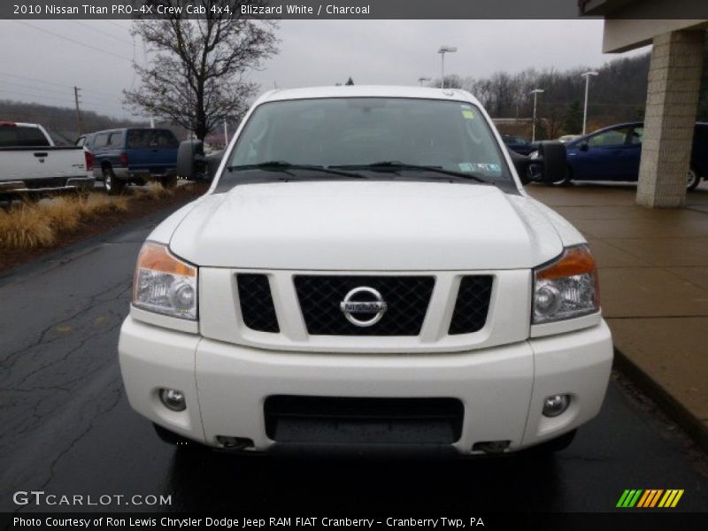 Blizzard White / Charcoal 2010 Nissan Titan PRO-4X Crew Cab 4x4