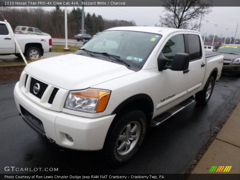Blizzard White / Charcoal 2010 Nissan Titan PRO-4X Crew Cab 4x4