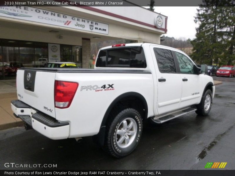 Blizzard White / Charcoal 2010 Nissan Titan PRO-4X Crew Cab 4x4