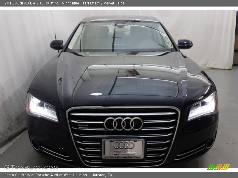 Night Blue Pearl Effect / Velvet Beige 2011 Audi A8 L 4.2 FSI quattro