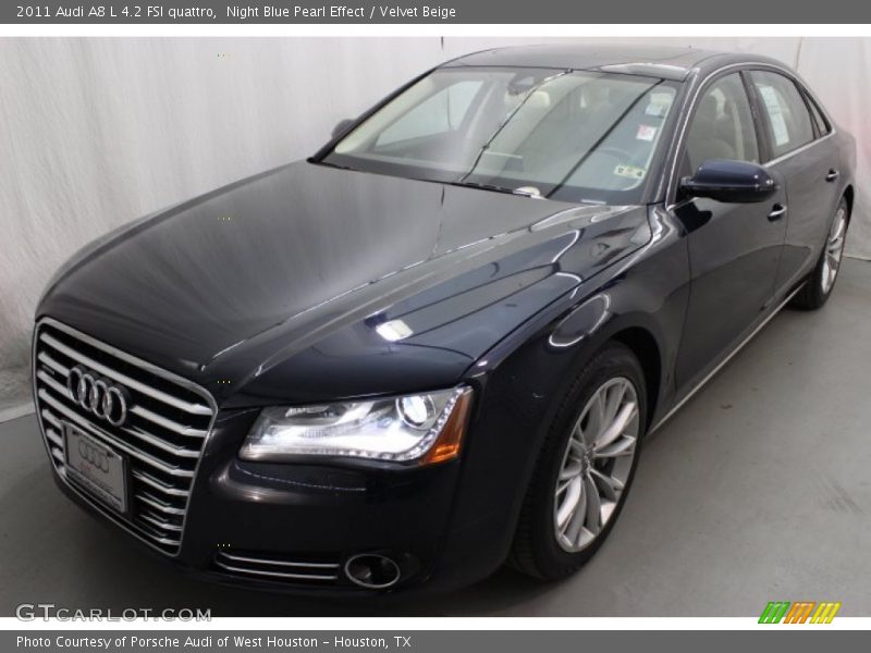 Night Blue Pearl Effect / Velvet Beige 2011 Audi A8 L 4.2 FSI quattro