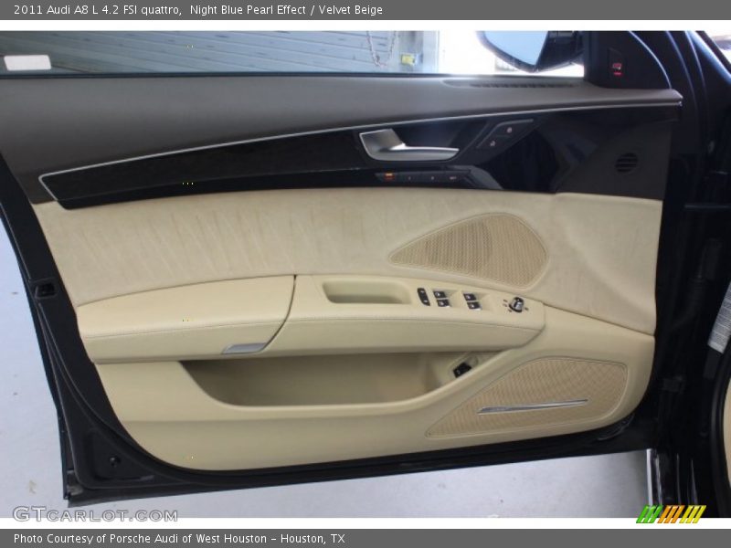 Night Blue Pearl Effect / Velvet Beige 2011 Audi A8 L 4.2 FSI quattro