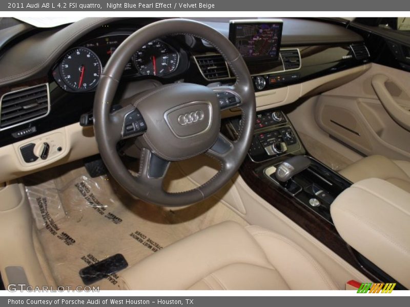 Night Blue Pearl Effect / Velvet Beige 2011 Audi A8 L 4.2 FSI quattro