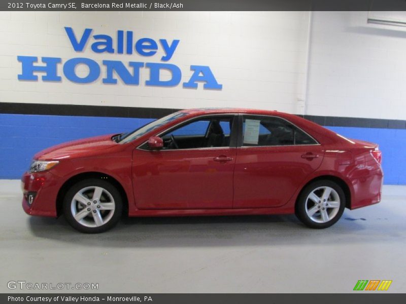 Barcelona Red Metallic / Black/Ash 2012 Toyota Camry SE