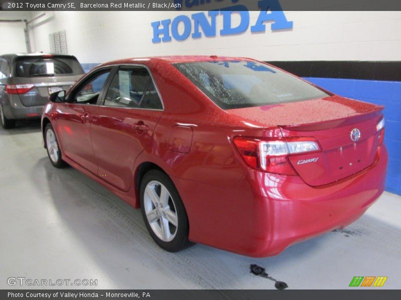 Barcelona Red Metallic / Black/Ash 2012 Toyota Camry SE