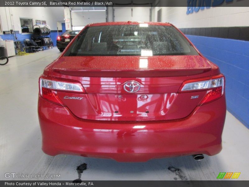 Barcelona Red Metallic / Black/Ash 2012 Toyota Camry SE