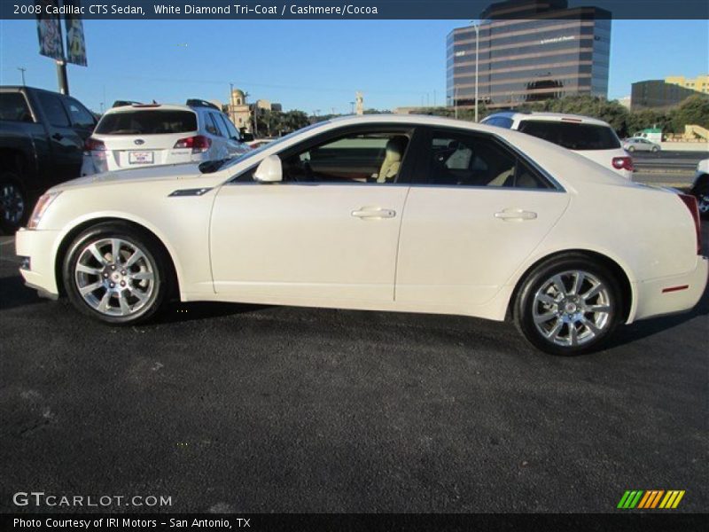 White Diamond Tri-Coat / Cashmere/Cocoa 2008 Cadillac CTS Sedan