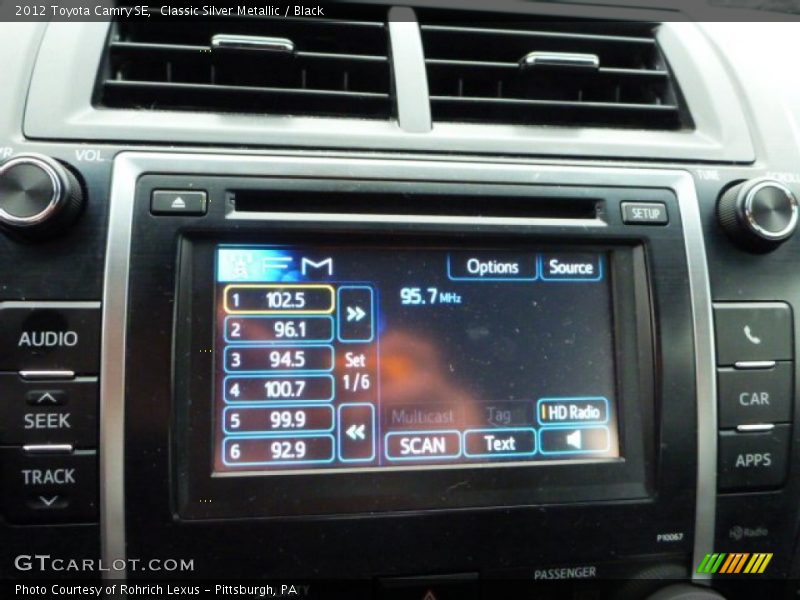 Classic Silver Metallic / Black 2012 Toyota Camry SE