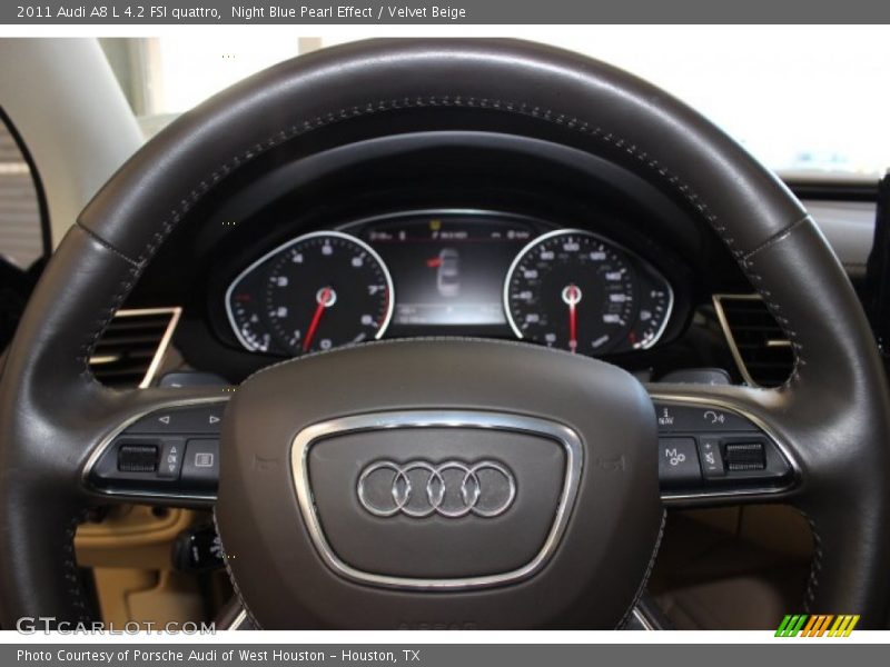Night Blue Pearl Effect / Velvet Beige 2011 Audi A8 L 4.2 FSI quattro