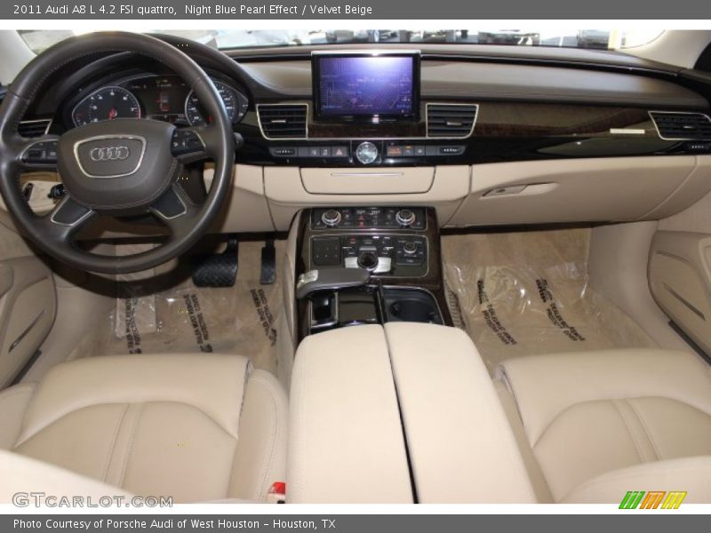 Night Blue Pearl Effect / Velvet Beige 2011 Audi A8 L 4.2 FSI quattro