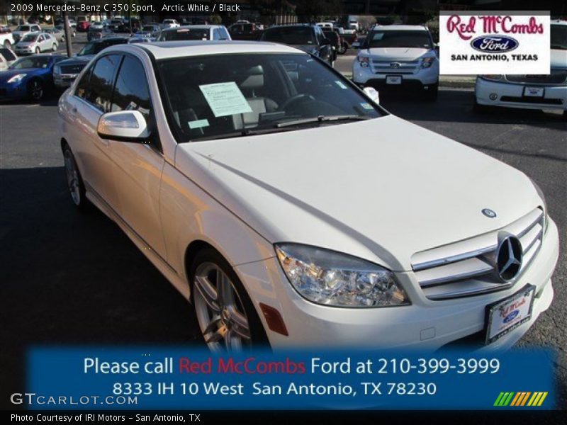 Arctic White / Black 2009 Mercedes-Benz C 350 Sport