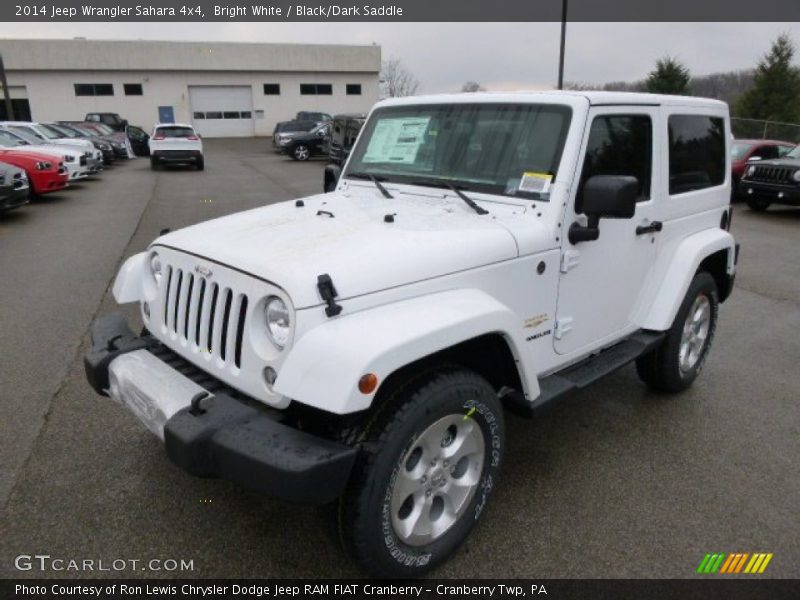 Bright White / Black/Dark Saddle 2014 Jeep Wrangler Sahara 4x4