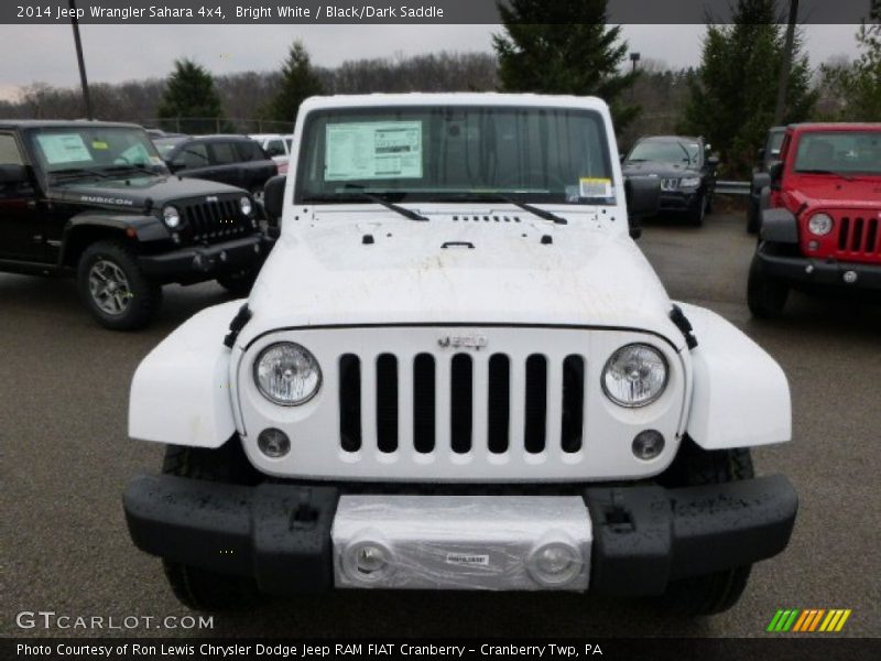 Bright White / Black/Dark Saddle 2014 Jeep Wrangler Sahara 4x4