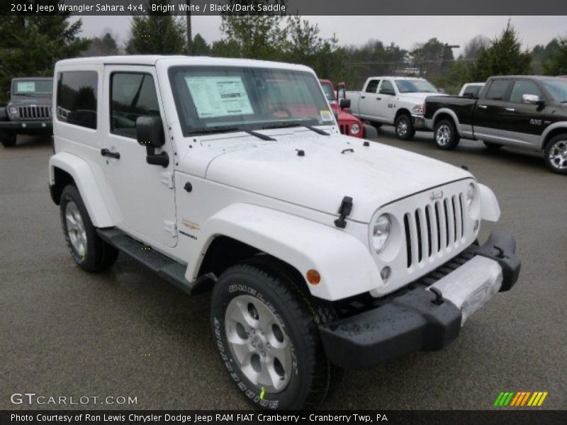 Bright White / Black/Dark Saddle 2014 Jeep Wrangler Sahara 4x4