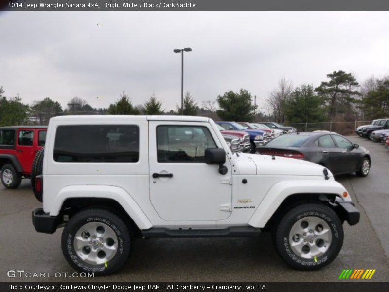 Bright White / Black/Dark Saddle 2014 Jeep Wrangler Sahara 4x4