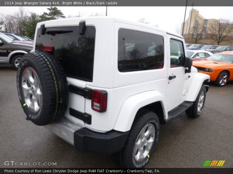 Bright White / Black/Dark Saddle 2014 Jeep Wrangler Sahara 4x4