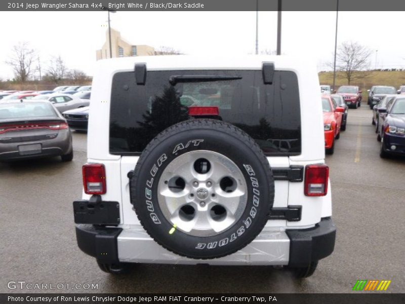 Bright White / Black/Dark Saddle 2014 Jeep Wrangler Sahara 4x4