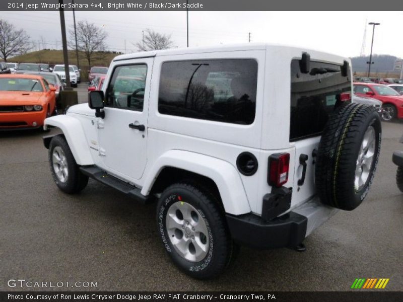 Bright White / Black/Dark Saddle 2014 Jeep Wrangler Sahara 4x4