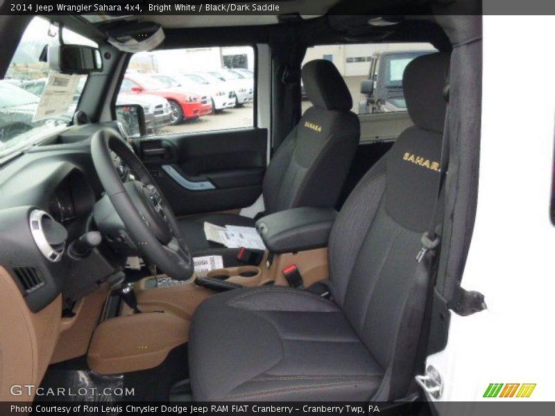 Bright White / Black/Dark Saddle 2014 Jeep Wrangler Sahara 4x4