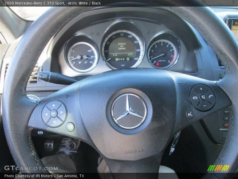 Arctic White / Black 2009 Mercedes-Benz C 350 Sport