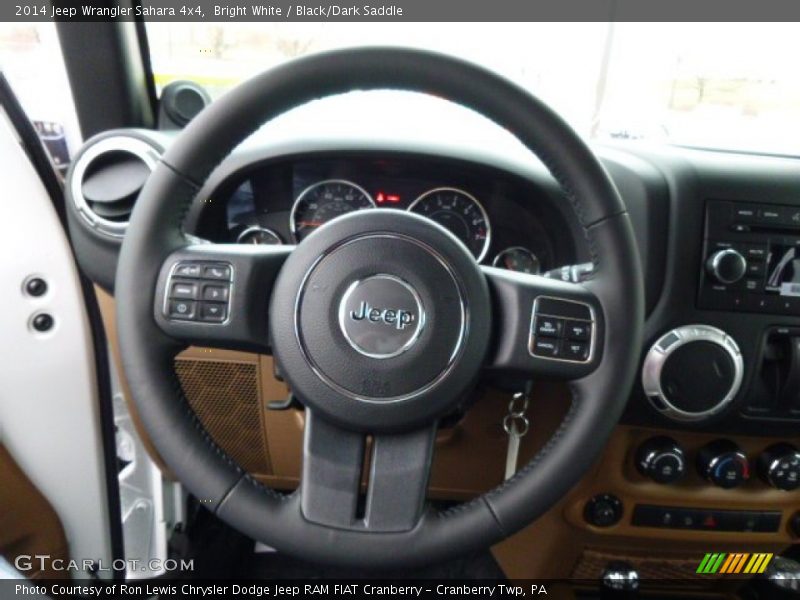 Bright White / Black/Dark Saddle 2014 Jeep Wrangler Sahara 4x4