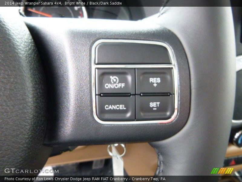 Bright White / Black/Dark Saddle 2014 Jeep Wrangler Sahara 4x4
