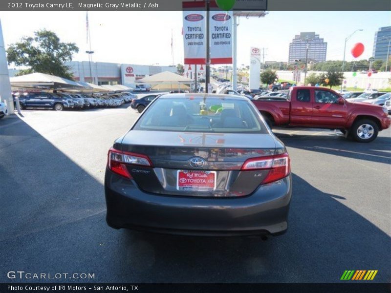 Magnetic Gray Metallic / Ash 2012 Toyota Camry LE