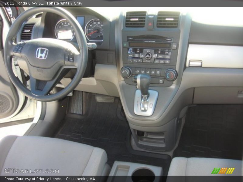Taffeta White / Gray 2011 Honda CR-V SE