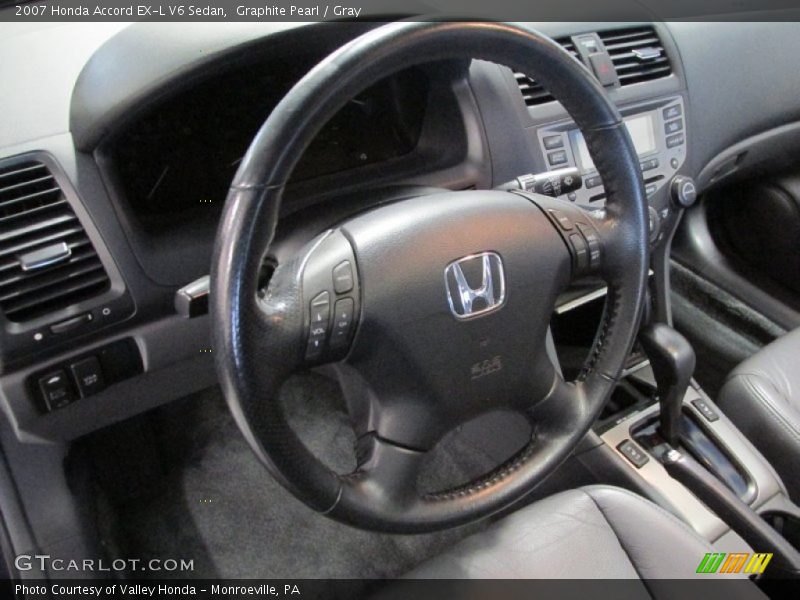 Graphite Pearl / Gray 2007 Honda Accord EX-L V6 Sedan