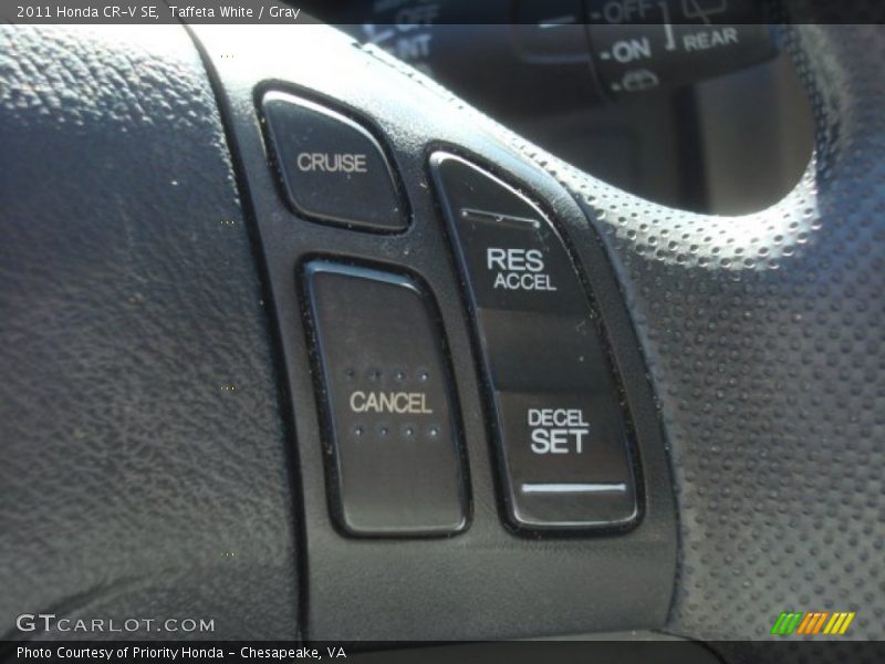 Taffeta White / Gray 2011 Honda CR-V SE