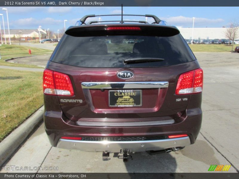 Dark Cherry / Black/Beige 2012 Kia Sorento SX V6 AWD