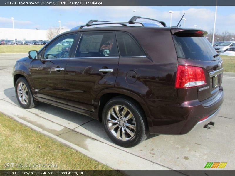 Dark Cherry / Black/Beige 2012 Kia Sorento SX V6 AWD