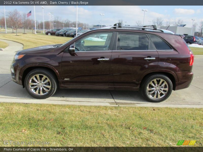 Dark Cherry / Black/Beige 2012 Kia Sorento SX V6 AWD