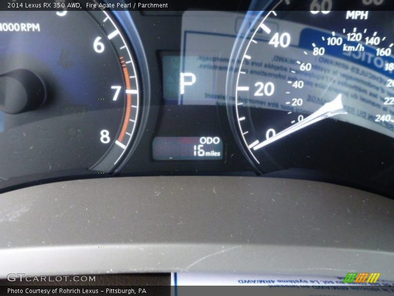 Fire Agate Pearl / Parchment 2014 Lexus RX 350 AWD