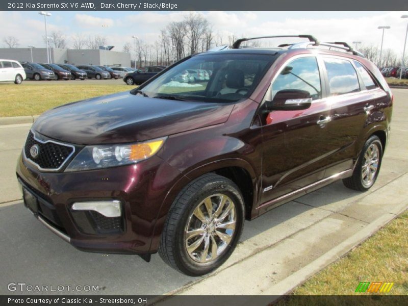 Dark Cherry / Black/Beige 2012 Kia Sorento SX V6 AWD
