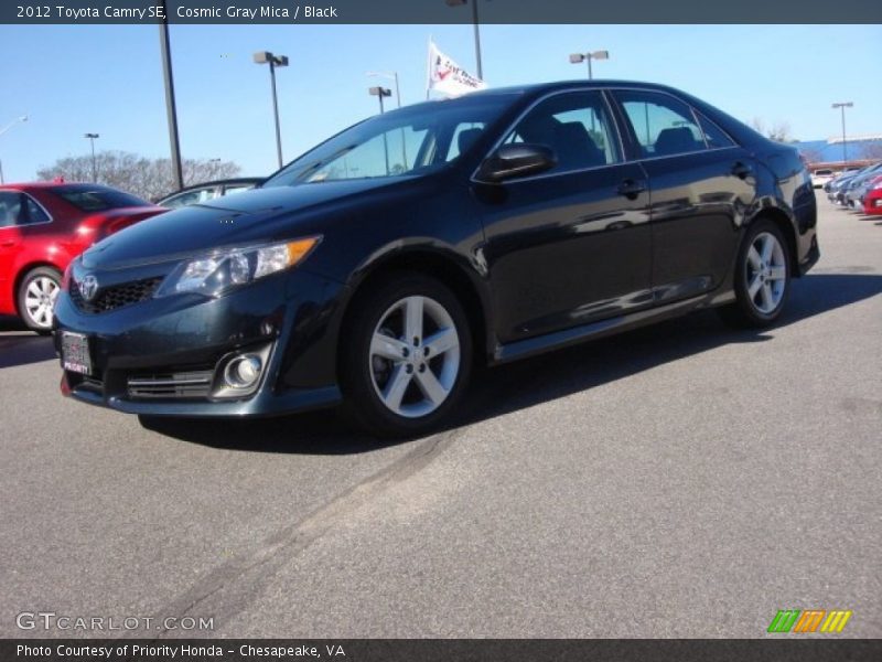 Cosmic Gray Mica / Black 2012 Toyota Camry SE