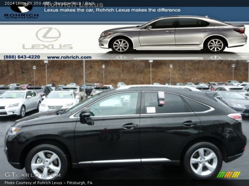 Stargazer Mica / Black 2014 Lexus RX 350 AWD