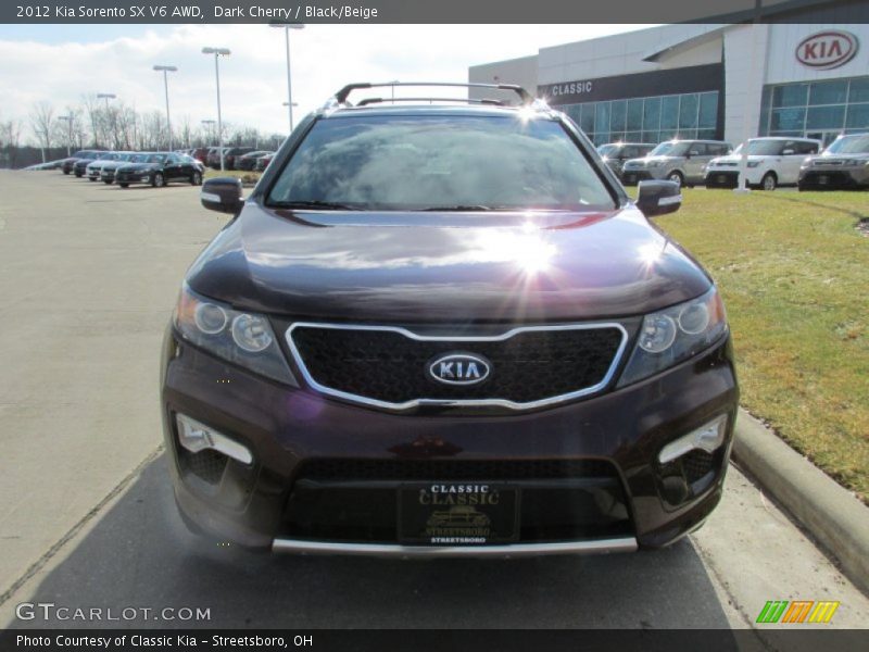 Dark Cherry / Black/Beige 2012 Kia Sorento SX V6 AWD