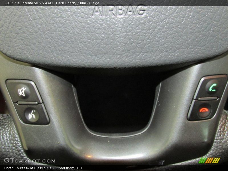 Dark Cherry / Black/Beige 2012 Kia Sorento SX V6 AWD