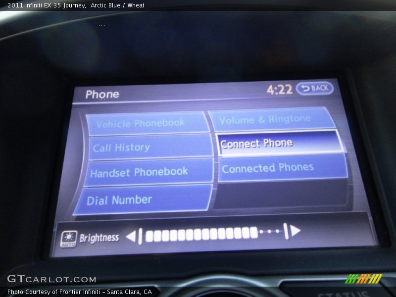 Arctic Blue / Wheat 2011 Infiniti EX 35 Journey