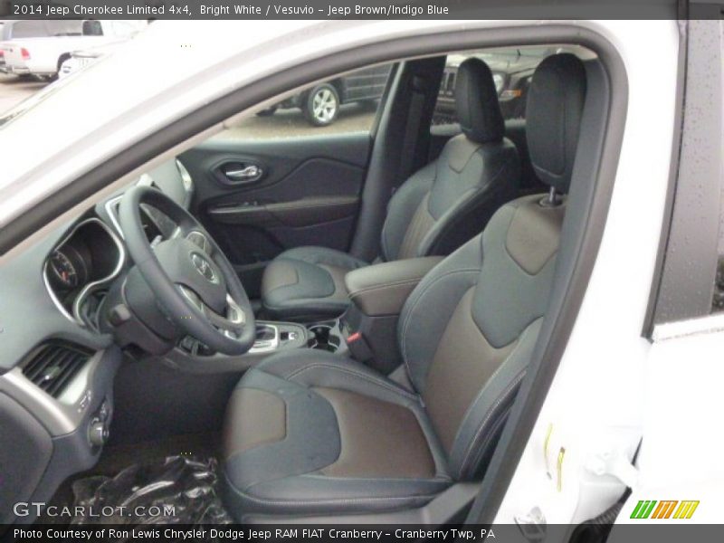  2014 Cherokee Limited 4x4 Vesuvio - Jeep Brown/Indigo Blue Interior