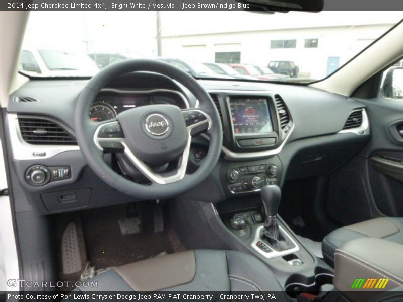  2014 Cherokee Limited 4x4 Vesuvio - Jeep Brown/Indigo Blue Interior