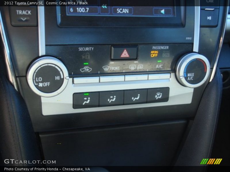 Cosmic Gray Mica / Black 2012 Toyota Camry SE