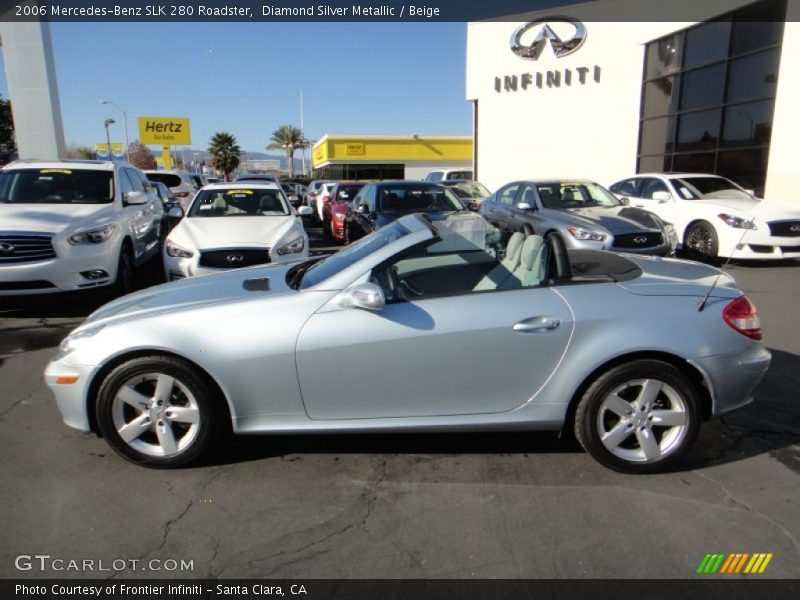 Diamond Silver Metallic / Beige 2006 Mercedes-Benz SLK 280 Roadster