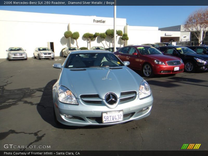 Diamond Silver Metallic / Beige 2006 Mercedes-Benz SLK 280 Roadster