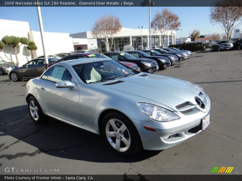 Diamond Silver Metallic / Beige 2006 Mercedes-Benz SLK 280 Roadster